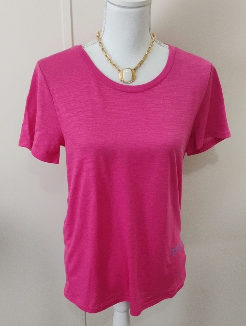 Fabletics Hot Pink Short Sleeve Crew Tee